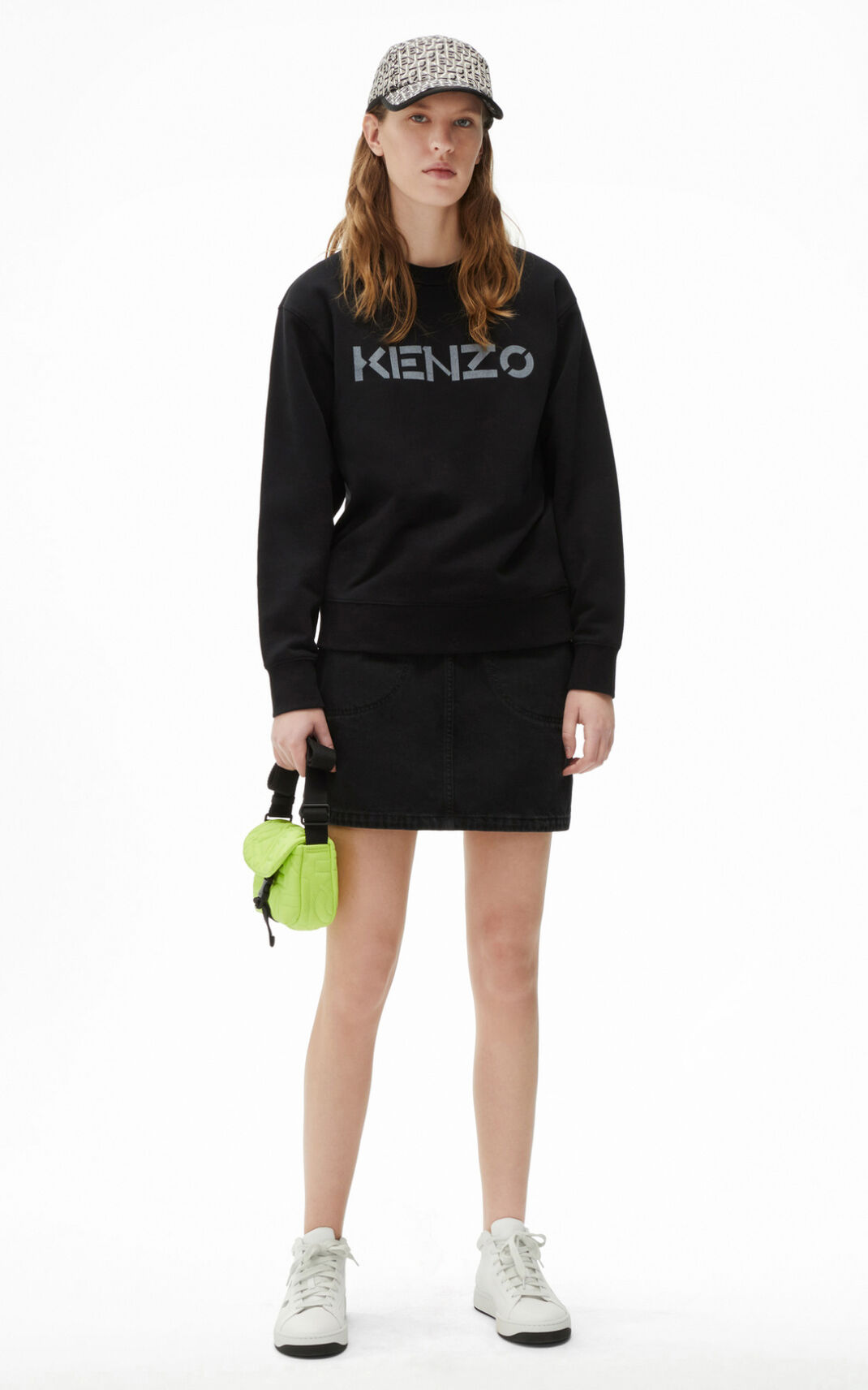 Sudadera Kenzo Logo Mujer Negras MFR316297